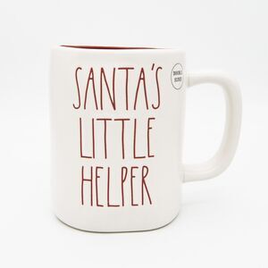 Rae Dunn Christmas Mug, Santa's Little Helper Elf Mug, 16oz Ceramic Coffee Cup